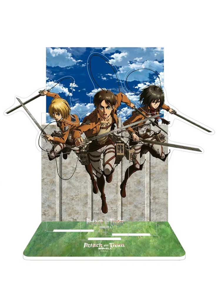 L'ATTAQUE DES TITANS – Acrylic Stand - Diorama acrylique Eren, Mikasa & Armin